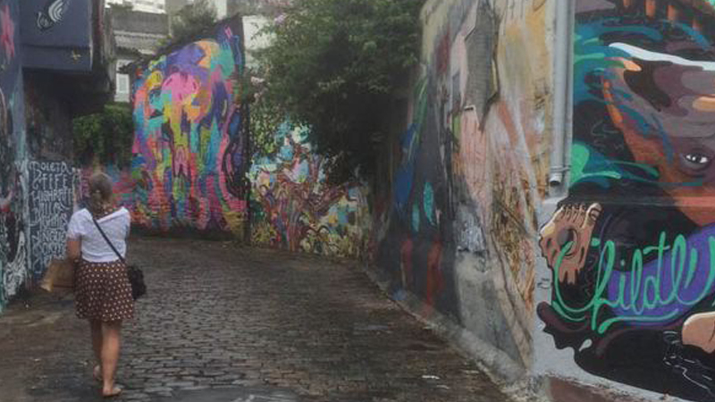 graffiti on beco do batman vila madalena sao paulo brazil 218501